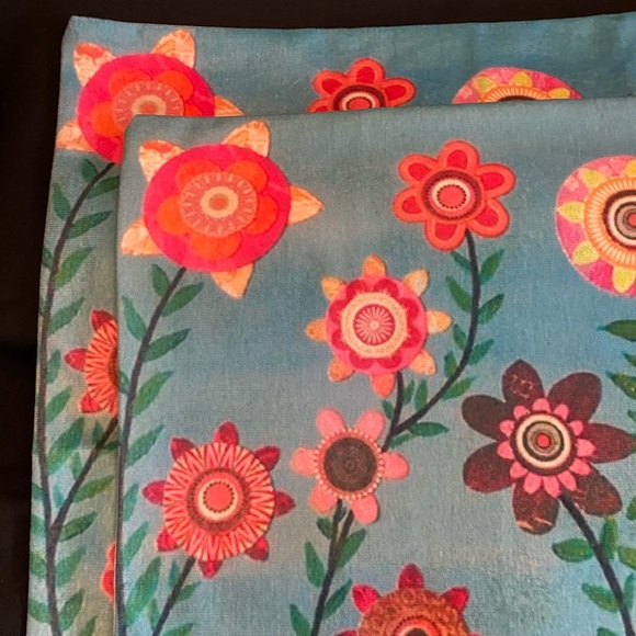 Boho 18” x 18” Floral Pillow Covers - Picture 3 of 7